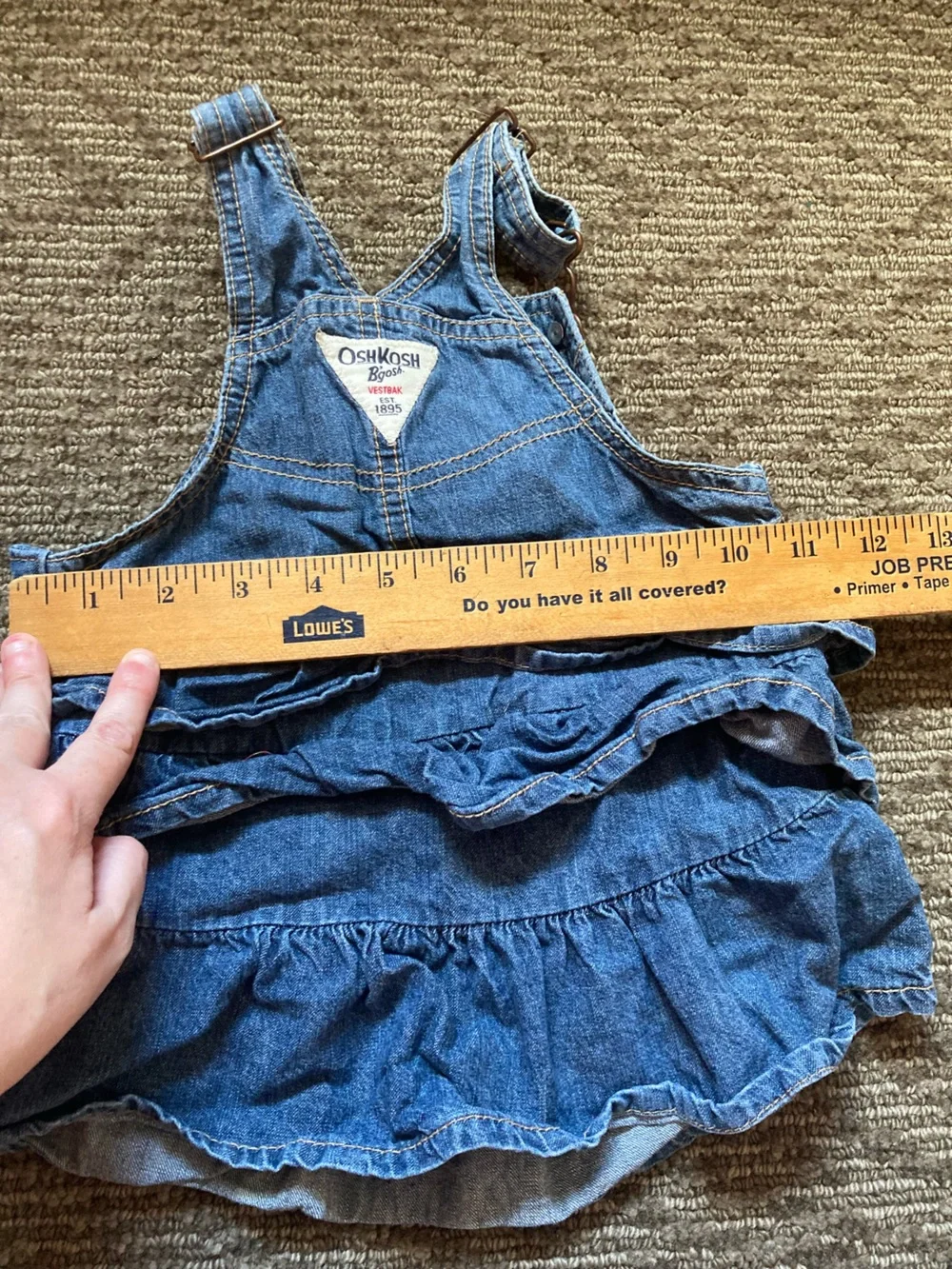 Oshkosh Tiered Denim Dress 18 months